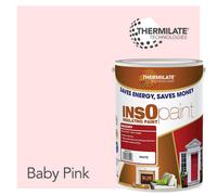 Thermilate Technologies Insopaint Exterior Masonry Paint - Heat Reflecting, Insulating & Weatherproof Exterior Wall Protection - Baby Pink - 5L