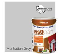 Thermilate Technologies Insopaint Interior Emulsion Paint - Anti Mould, Insulating & Snergy Saving For Interior Walls & Ceilings - Manhattan Grey