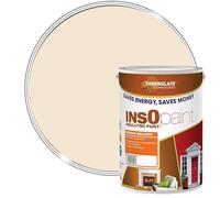 Thermilate Technology InsOpaint Insulating Interior Wall & Ceiling Paint - Thermal Tough Emulsion for a Warmer Home | Washable Paint |Energy Saving for Walls & Ceilings - Matchstick - 5L