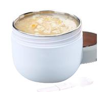Thermo 600 ml Insulated Stainless Steel Lunch Box with Silicone Seal and Handle, Double Wall Thermal Dietary Tank for Soup, Rice, Pasta, Salad, Fruit, Food for B