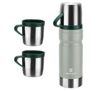 Thermo Cup 680ml/23oz Vacuum Insulated Flask for Hot and Cold Drinks, Coffee Stainless Steel Flask Bottle for Adult, Gym, Outdoor (Light Gray, Set)