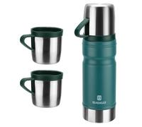 Thermo Flask With Cup 680ml/23oz Vacuum Insulated for Hot and Cold Drinks, Coffee Stainless Steel Bottle for Adult, Gym, Outdoor (Blue, Set)