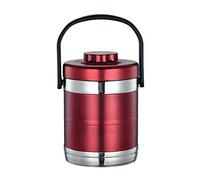 Thermo Food Flask Stainless Steel Insulated Container - Lunchbox - 1.4l, 2.0l, Insulating Container for Hot Lunch, Baby-Food, Outdoor-Dinner,Red,1.4L