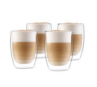 Thermo Glasses Coffee Drinks Glassware Handmade Glass Double Walled 350 ml 4pcs