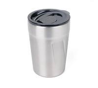 Thermo Mug for Cappuccino, Latte Macchiato, Coffee + hot Drinks - Cup-UCCINO - Double-Wall Insulation - Capacity: max. 300 ml (Approx. 10 fl. oz.) - Made of 75% Recycled Stainless Steel - Silver-col.