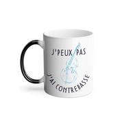 Thermo-Reactive Mug Magic Mug - J'Peux Pas J'ai Double Bass Jazz Classical Music Instrument - 325 ml