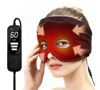 Thermo Relief Heated Sinus Mask, Extra Large Face Heating Pad for Eyes with 3 Heat Settings for Pressure Relief