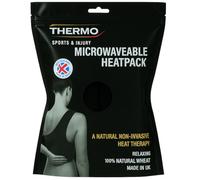 Thermo Therapy Microwaveable Heat Pack - Natural Wheat, Soft Fleece, Made in The UK (Black)