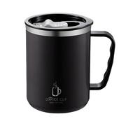 Thermo Travel Mug, 500ml Thermoss Translucent Desk Mug, Stainless Steel Thermal Cup, Reusable Coffee Tumbler with Handle and Lid, Leakproof Insulated Portable Coffee Cup for Drinks, Coffee, Tea, Beer