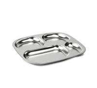 THERMOBABY - Stainless Steel Divided Tray for Children - 4 compartments - Lightweight, Sturdy - Ideal for Balanced Meals - Easy to Clean - Dishwasher Safe - Convenient at Home and in The Office