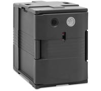 Thermobox Heated 90 L for GN 1/1 Containers Front Loader With Temperature Display - Pizza and Food Delivery Bags by Royal Catering Grey