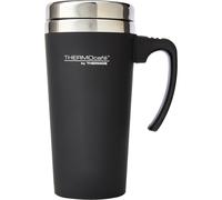 Thermocafe 420 ml Steel Soft Touch Travel Mug Black, Double-Wall Vacuum Insulation, Slide-Lock Lid, Fits Most Cup Holders Steel Soft Touch Travel Mug