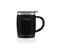 Thermocafe 450 ML Plastic and Stainless Steel Office Mug, Black, 0.45L