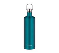 THERMOcafé by THERMOS TC Traveler Bottle Teal Mat 0.75 L, Stainless Steel Thermos Flask, 12 Hours Hot & 24 Hours Cold, Completely Leak-Proof for School, Office, Water Bottle with Handle, Insulated