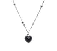 Thermochromic Love Pendant Necklace - Female Temperament Clavicle Chain Hip Hop Sweater Chain,Temperature-Sensitives Necklace Fosr Birthday, Christmas Gift