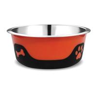 Thermocool Stainless Steel Dog Bowls, Non Slip, No Spill Insulated Dog Bowl, Keeps Food Warm & Water Cold for Dogs, Dishwasher Safe (Orange, Large 32 Oz)