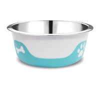 Thermocool Stainless Steel Dog Bowls, Non Slip, No Spill Insulated Dog Bowl, Keeps Food Warm & Water Cold for Dogs, Dishwasher Safe (Light Blue, Medium 16 Oz)