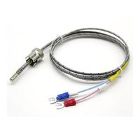 Thermocouple K/E Compression Spring Shielded Wire M12 Temperature Sensor 1Pcs(K 4M)