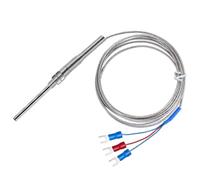 Thermocouple M8 PT100 Type Temperature Sensor Probe Screw Thread Cable -200-600 Degrees 1Pcs(PT100 4 Meter,100mm)