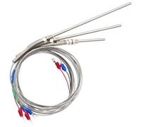 Thermocouple M8 Type K J PT100 Compression Spring Probe Temperature Sensor 0-400℃ 1Pcs(1m Type J,100mm)