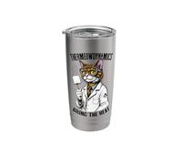 Thermodynamics Cat Thermeowdynamics Marshmallow Scientist Stainless Steel Insulated Tumbler