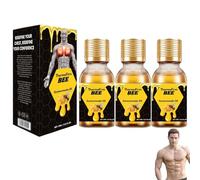 Thermofirm Bee Gynecomastia Oil, Advanced Bee Gynecomastia Oil for Strengthen the Chest Muscles, Natural Muscle Enhancement for Men (3Pcs, 1)
