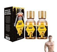 Thermofirm Bee Gynecomastia Oil, Advanced Bee Gynecomastia Oil for Strengthen the Chest Muscles, Natural Muscle Enhancement for Men (2Pcs, 1)