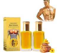 Thermofirm Bee Venom Gynecomastia Oil, Advanced ThermoFirm Gynecomastia Oil,Chest Firming & Contouring Massage Oil,Strengthening Chest Muscles for Male Chest Firming (2 Pcs)