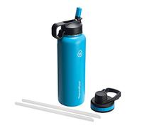 Thermoflask Double Stainless Steel Insulated Water Bottle with Two Lids, 40 Ounce, Capri