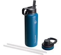 Thermoflask Double Stainless Steel Insulated Water Bottle with Two Lids, 40 Ounce, Cobalt