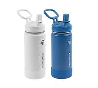 Thermoflask Set of 2 16 oz Stainless Steel Bottles (White/Blue)