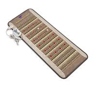 ThermoGem Heated Stone Far Infrared Mat - Midsize 24"W x 59"L (60x150 cm) - Natural Amethyst, Tourmaline, Jade - 30-70°C (86-158°F) - 1-30 Hz Magnetism - 24 Red LEDs - for Back Pain Relief - 220-240V