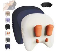ThermoKnead Neck & Shoulder Massager, ThermoKnead 4D Neck and Waist Massager, Three Modes and Strengths. 42°C Precise Heat, Four Titanium Massage Nodes, Relax Your Necks and Waist (White+Dark Blue)