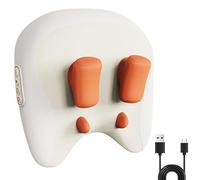 ThermoKnead Neck & Shoulder Massager, ThermoKnead 4D Neck Massager, Four Titanium Massage Nodes, Three Modes and Strengths, Deeply Relax Necks (White)