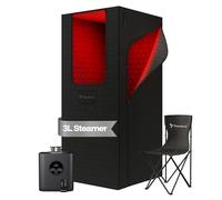 ThermoLab ® 6FT 2026 Premium 4-Layer Steam Sauna with Infrared Light Therapy - 1200W Steamer, 3L Capacity, Remote, Chair & RGB LED - Detox, Relaxation & Muscle Recovery