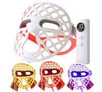 Thermolab Red Light Therapy Mask - LED Face Mask for Anti-Aging, & Wrinkles - Wireless Silicone Mask with 630nm & 850nm Infrared, Blue, Yellow Lights - Rechargeable Skincare Device