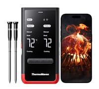 ThermoMaven Bluetooth Wireless Meat Thermometer - 2 Probes IPX8 Waterproof 6 Sensors, 152m Bluetooth 5.3, Stable WiFi Unlimited Range, Smart Standalone Base for BBQ Grill Oven Smoker Air Fryer Kitchen