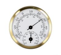 Thermometer, for MINI Indoor Refrigerator Aluminium Alloy Hygrometer, Temperature Humidity Monitor for Fridge Freezer Home Room Kitchen(gold)