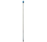 Thermometer, Glass, -10 to +260Deg C, External Height 405mm, External Width 6.5mm, Temperature Measuring Range -10°C to +260°C, Temperature Test