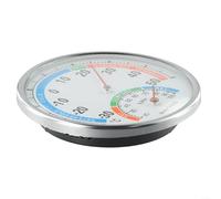 Thermometer Hygrometer Analog for Indoor Climate Monitoring in Different Spaces Including Bathroom Sauna Kitchen Bedroom and Basement (white)