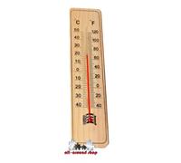 Thermometer Wooden Nostalgic Style for Inen and Outdoor Temperature degrees Celsius and Fahrenheit