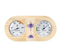 Thermometers Hygrometer with Sand Timer Clear Scale Wall Mount Temperature Humidity Meter Gauge for Sauna Room Sauna Thermometers with Sand Timer