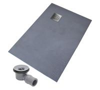 Thermopanel Corner Square Stainless Steel Drain Wet Room Shower Tray Former (Right) - Spiral Patterned Grate - 1200 X 900 X 20mm
