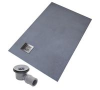 Thermopanel Corner Square Stainless Steel Drain Wet Room Shower Tray Former - Sunburst Patterned Grate - 1200 X 1000 X 20mm