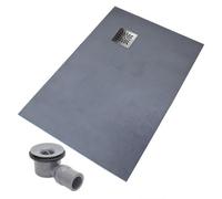 Thermopanel Corner Square Stainless Steel Drain Wet Room Shower Tray Former - Sunburst Patterned Grate (Right)- 1200 X 900 X 20mm