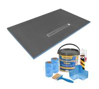 Thermopanel Linear Wet Room Shower Tray with Waste - Choice of Grate & Tanking Kit