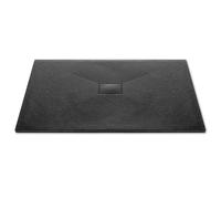 Thermopanel SMC Black Shower Trays Base Slate Stone Effect Textured Non Slip - 1800 x 1000mm