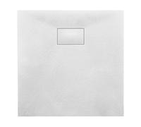 Thermopanel SMC White Shower Trays Base Slate Stone Effect Textured Non Slip - 800 x 800mm