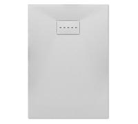 Thermopanel SMC White Shower Trays Base Slate Stone Effect Textured Non Slip with SMC Holes Cover - 1200 x 800mm