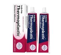 Thermoplastic Denture Adhesive, 2 Pack Cushions Grips Denture Adhesive, Long Lasting Refits Tightening Repairs Dentures Adhesives, Comfortable Secure Dentures Fixing Non-Glue Adhesives Fixative Cream